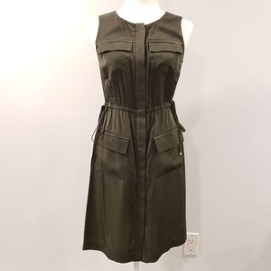 Ann Taylor sleeveless dress olive size 4